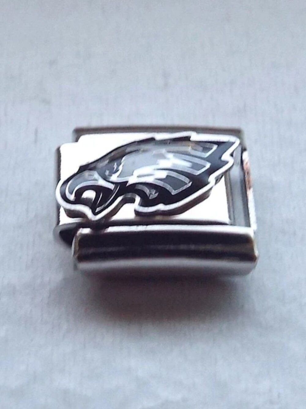 Enamel Philadelphia Eagles 9mm stainless steel italian charm bracelet link new